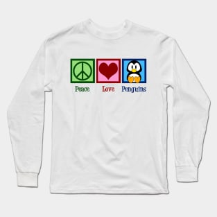 Pretty Peace Love Penguins Long Sleeve T-Shirt